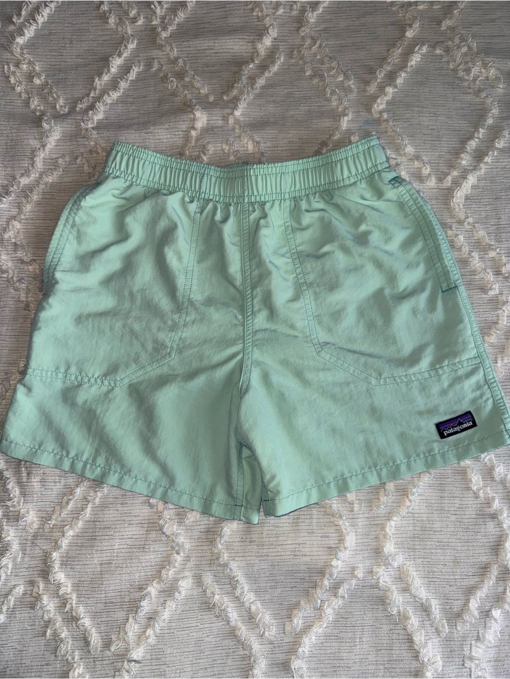 Patagonia Baggies Women’s XXS / XS Seafoam Mint Teal Swim Hiking Shorts